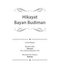 Image of Hikayat Bayan Budiman